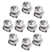 Image of 10Pack Rack Mount Cage Nuts, Screws and Washers for Rack Mount Server Cabinet,
