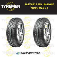 Image of 2 X New 195/60R15 88V LINGLONG GREENMAX 1956015 195 60 15 BRAND NEW