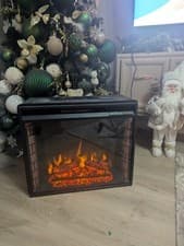 Image of Electric Fireplace Inset/Wall Fire Core Heater Timer LED Flame 2 Levels Heating