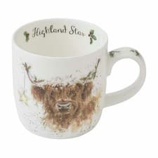 Image of Royal Worcester Wrendale Designs mug Highland Star Highland Coo Cow Cattle Mugs