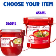 Image of Sistema Microwave Soup Mug 656 ml Microwave Food Container with Steam Release UK