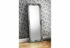 Image of Julian Bowen Rococo Pewter Rectangular Lean-to Dress Mirror