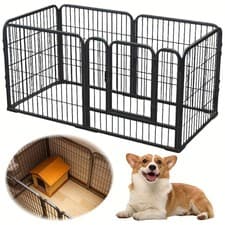 Image of 6-Panel Heavy Duty Metal Dog Playpen Foldable Portable