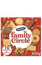 Image of McVitie's Family Circle 10 Varieties of Biscuits 400g - 2 Pack Chirstmas