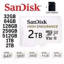 Image of SanDisk High Endurance 32 64 128 256 512GB Micro SD Memory Card Class 10 130MB/s