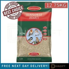 Image of JOHNSTON & JEFF SUNFLOWER HEARTS 12.75KG PREMIUM WILD BIRD FOOD WILDLIFE SEED