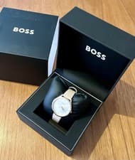 Image of Boxed Unused Boss Analogue Quartz Women’s Watch PURA 1502643 Blush Leather Strap