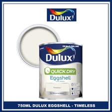 Image of Dulux Quick Dry Timeless 750ML Eggshell Paint Interior Wood Metal