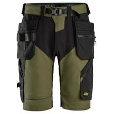 Image of Snickers 6904 FlexiWork Ripstop Shorts Khaki Green Pre