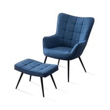Image of Vera Linen / Velvet Occasional Lounge Living Room Accent Chair Armchair