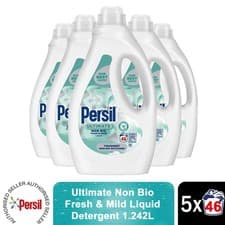 Image of Persil Ultimate Non Bio Fresh&Mild Liquid Detergent StainRemoval 46W 1.242L, 5Pk