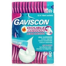 Image of GAVISCON DOUBLE ACTION LIQUID SACHETS For Heartburn & Acid Indigestion 12s x10ml