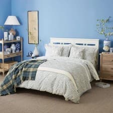 Image of William Morris & Co Willow Bough China Blue 100% Cotton Duvet Cover Set
