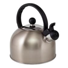 Image of Via Mondo Stainless Steel Whistling Kettle 1L - Soft Gold Stove Top Camping BBQ