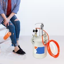 Image of 2 Gallon/10L Pressure Tank Pot Air Paint Spray Gun Painter W/ 3mm Nozzle 2 Hoses