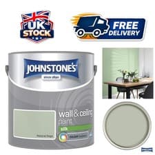 Image of 2.5L Washable Silk Emulsion Paint in Natural Sage - Quick Dry, Great Coverage