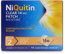 Image of NiQuitin Clear 14mg Patch-Step 2-7 Patches 1 Week Kit