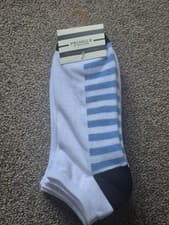 Image of 3 Pairs Men's PRINGLE of SCOTLAND White CUSHIONED TRAINER SOCKS - Size UK 9-12