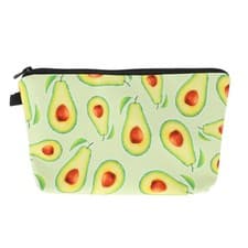 Image of Adorable Avocado Pattern Makeup Bag Multi-function Storage Bag Patterned Wash