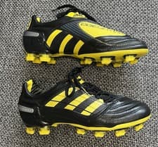 Image of Adidas Predator X World Cup Boots Black And Sun Yellow Uk Size 7 New Without Box