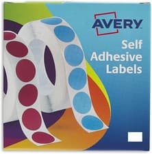 Image of Avery 24-415 Small White Rectangle Self-Adhesive Labels in Dispenser, Hand Write