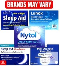 Image of Nytol One a Night Sleep Aid Tablets 50mg x20 (MAX 1 PER ORDER) | BRANDS MAY VARY