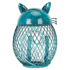 Image of Metal Cat Coin Piggy Bank For Adults Visible Handcrafted Cute Animal Money B BL