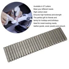 Image of 6mm Letter Punch Set 27 Letters High Strength High Carbon Steel Metal Lette OT
