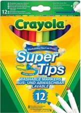 Image of Crayola Super Tips washable markers 12 pack
