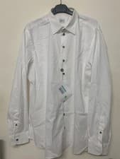 Image of NWT MENS ARMANI COLLEZIONI LONG SLEEVE SHIRT WHITE SLIM XXL RRP £99.99