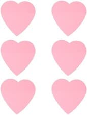 Image of 300 Sheets Heart Shaped Sticky Notes, Pink Translucent Love Self-Adhesive Notep