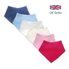 Image of Baby Bandana Bibs Value Pack Blue White Pink Cream Gift Baby Shower
