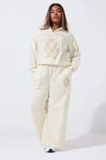Image of Yours Curve Women's Plus Size 'New York' Wide Leg Joggers