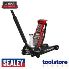 Image of Sealey 3200LEHL Trolley Jack 2/3 Tonne Low Profile/High Lift with Rocket Lift