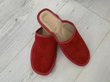 Image of Women’s 100% Suede Leather Slippers.