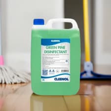 Image of 2 x 5 Litre Bottles CLEENOL Disinfectant - Green Pine - Free Next Day Delivery