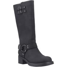 Image of Rocket Dog Nash Faux Leather Women's Black Heeled Knee High Boots