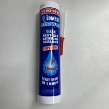 Image of Evostik 1 Hour Shower Sealant Clear Fast Set Anti Mould Sealant 310ml x 1