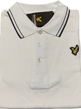 Image of LYLE AND SCOTT SHORT SLEEVE TRIP IN COLLAR POLO SHIRT CLEARANCE 75% SALE