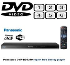 Image of Panasonic DMP-BDT310 DVD Multi Region 1-6 WiFi 3D MKV Blu-ray Player WARRANTY n