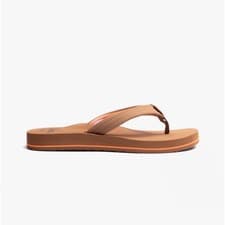 Image of Reef Cushion Breeze Womens Synthetic Slip-On Arch Support Tan/Smoothie Sandals