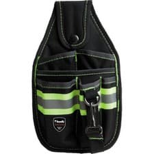 Image of kwb 909610 bum bag tool belt pouch black nylon multiple compartments