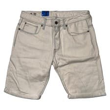 Image of G-STAR Men's Light Aged White Denim 3301 Shorts RRP £50