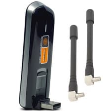 Image of UNLOCKED HUAWEI E3276s-150 4G USB DONGLE 150MBPS + 2 x ANTENNAS (BLACK)