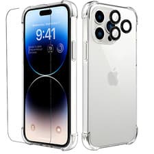 Image of iPhone Defence Bundle 15/14/13 Clear Case + Screen Protector + Camera Glass