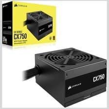 Image of Corsair 750W CX750 PSU 80+ Bronze ATX Power Supply Quiet UK Black