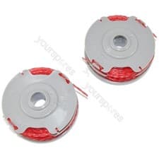 Image of Fits Flymo Contour XT MCXT25 (9669523-01) 2 x Trimmer Strimmer Spool & Line