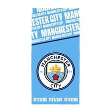 Image of Manchester City FC Towel Football Beach Swimming Bath Pool Towel 150cm x 75cm