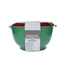 Image of Farberware Small, Medium and Large Mixing Bowl Set, Plastic (3 Pieces)