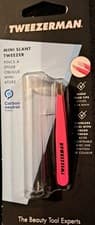 Image of TWEEZERMAN MINI SLANT TWEEZER 1 X PINK NEW UNOPENED FREE POSTAGE